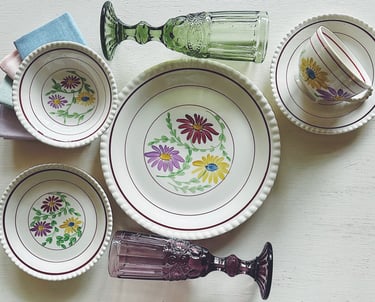Southern Potteries Hand Painted Dinnerware 