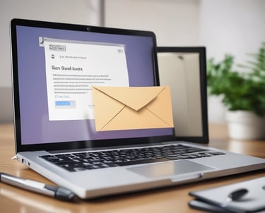 A smartphone displaying a call screen rests on the keyboard of a laptop. The laptop keyboard is slightly out of focus, and the smartphone shows an ongoing call with several icons for call options.