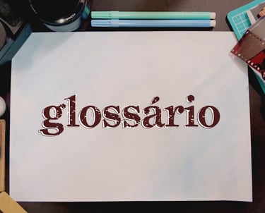 imagem mostra título com nome de Glossário