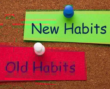 imagem das palavras novos hábitos