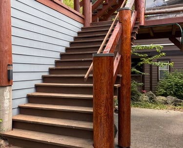 Nanaimo home railing and post repair, completed by Vancouver Island company Embassy Restorations