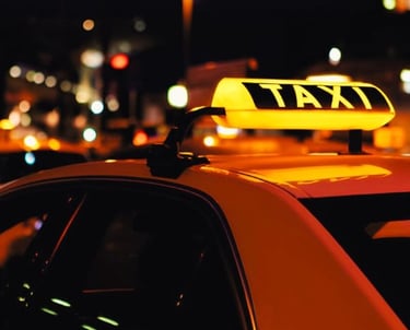  a yellow taxi cab
