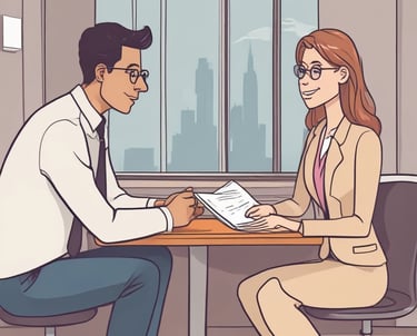 A modern retail space features minimalist design with display shelves along one wall holding neatly organized packages. A central table displays electronic devices on stands. Large windows allow natural light to brighten the space, where potted plants add a touch of greenery.