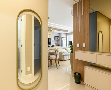 Hall de entrada com espelho - Apartamento TC