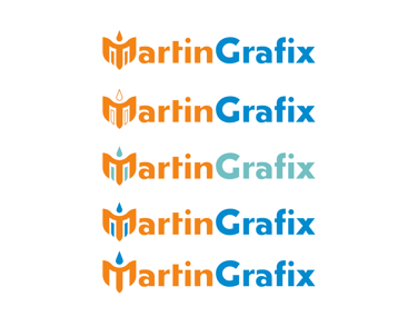 serie de logo martin grafix mettant en avant l'identité visuelle