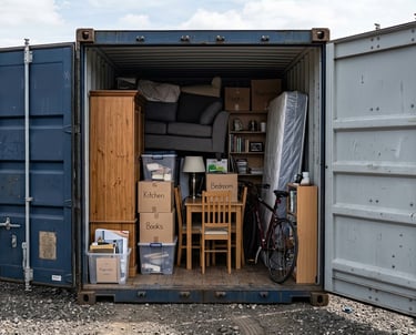 Secure 20ft container storage in Swansea with easy access for household and business storage