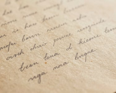 Écriture sur une feuille