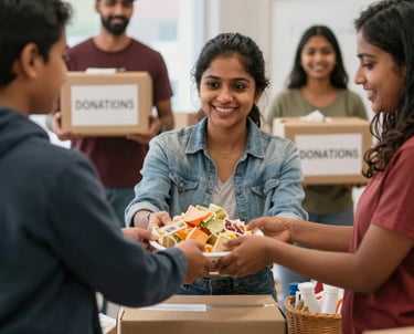 A clean, modern graphic showing three colorful icons arranged horizontally.