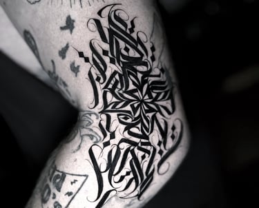 Calligraphy tattoo lettering