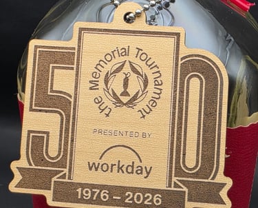 Bottle tag for the Memorial's Maker's Mark bottles