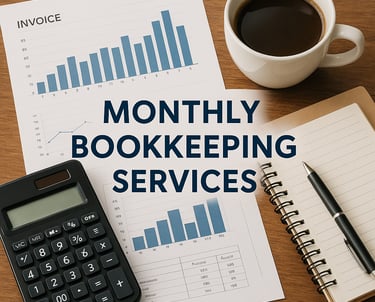 Organized bookkeeping records with spreadsheets and financial reports for small business tracking