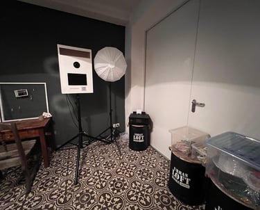 Fotobox-Setup von BSF-Fotobox auf Firmenfeier im Enzkreis, Pforzheim, Karlsruhe und Umgebung
