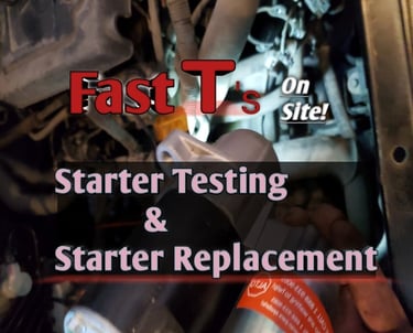 Fast T's Starter diagnostic and replacement 
