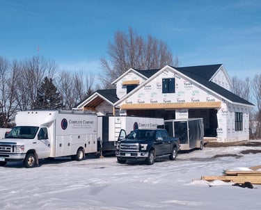 final touches on custom home in spicer mn