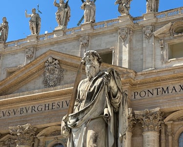 Sculpture of Jupiter outside St. Peter's Basilica