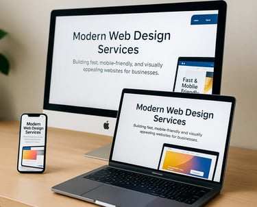 Modern web design example showing a clean, professional business website layout.