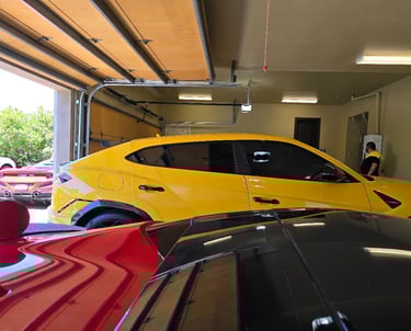 Full view of a Luxury SUV with dark window film providing enhanced privacy.