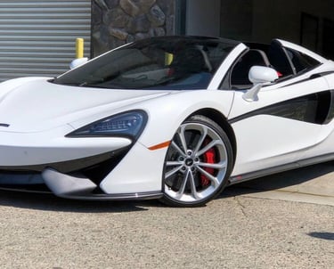 Expert tint application on a McLaren supercar windshield using ceramicIR tint in Livermore CA