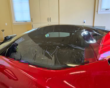 Before photo showcasing heat-rejecting window film application