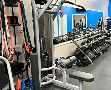 exercise equipment inside of fitness studio