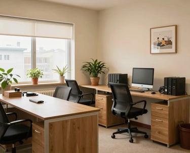 A serene and minimalist space showcasing wellness and cleanliness.