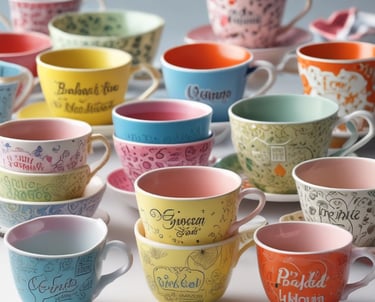 A variety of yarns and knitting supplies.