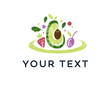 a fruit and vegetable logo for a restaurant