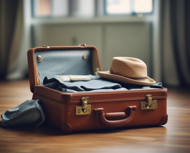 a hat - like hat sitting on a wooden floor