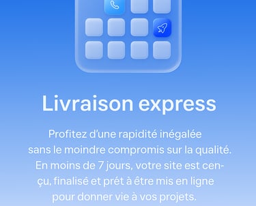 Livraison express du site web en moins de 7 jours