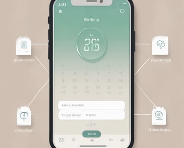 A white calendar on a wooden surface