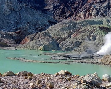crater of a active vulcano in alor