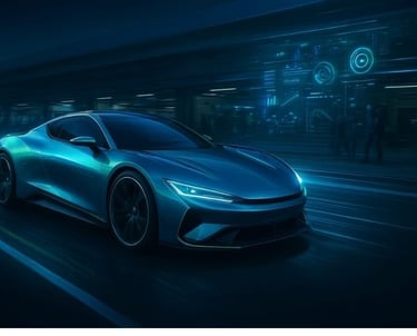 carro esportivo híbrido futurista inspirada na Fórmula 1