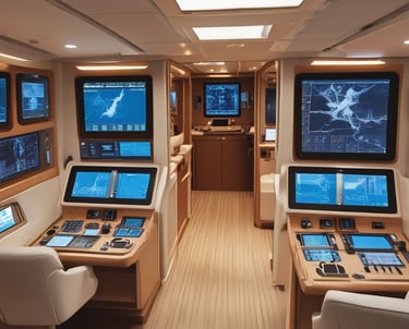 Underwater inspection of a yacht's hull.