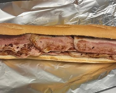 bocadillo de beicon de barra entera