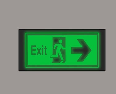 Luminous Exit sign
