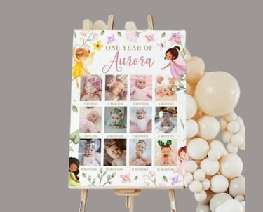 aurora's 1st birthday sign