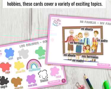 Spanish flashcards for children
