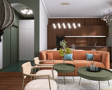 индивидуальный дизайн большой кухни кишинев