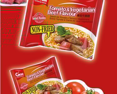 Montage photo de marque alimentaire pour une marque de Noodle