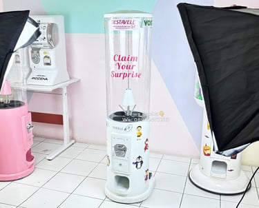 sewa mesin gacha small putih malang