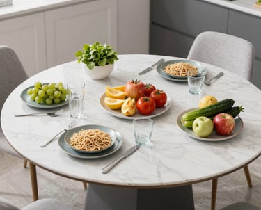 Bright, inviting display of natural supplements and fresh fruits on a wooden table.