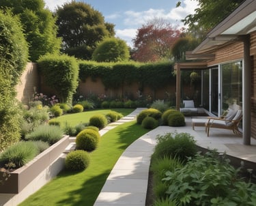 A calendar marked with a completed project date and a happy family unpacking boxes.