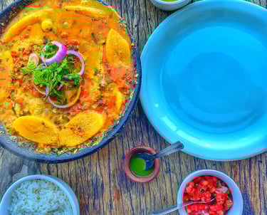 Gastronomia. Comida baiana. Ilha de Boipeba, Bahia. Brasil. Refúgio do Sagrado. Eventos e hospedagem