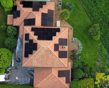 villa solarmodule montage walmdach