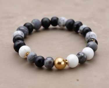 A beautiful display of natural stone necklaces.