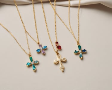 A stunning collection of stainless steel necklaces.