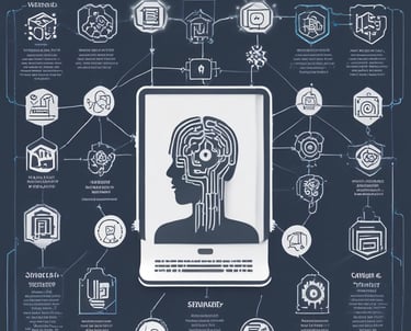 A friendly team collaborating around a table with laptops and notes.