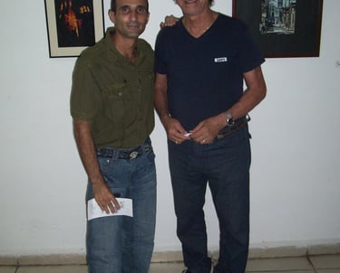 The author Pablo Sedres and his friend Nazario Salazar