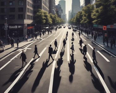 A hand holding a smartphone displaying a financial website, with information including market watch and stocks data visible on the screen. The background is a textured wooden surface.