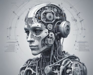 white and black abstract painting